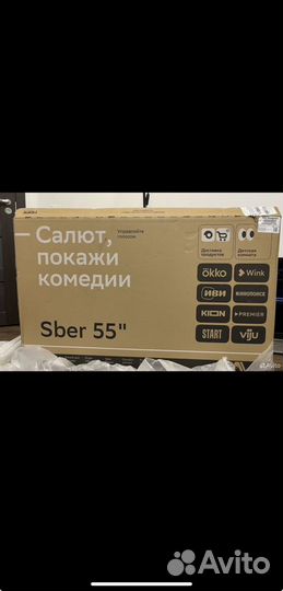 Умный телевизор Sber SDX-55U4123B,55''(139см) 4К