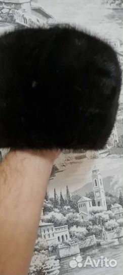 Норковая шапка мужская 55 64