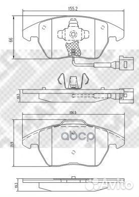Колодки тормозные 6695 Mapco