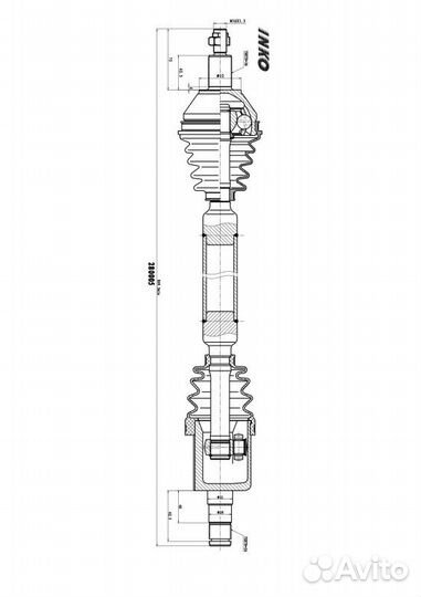 Привод в сборе передний правый Volkswagen Polo
