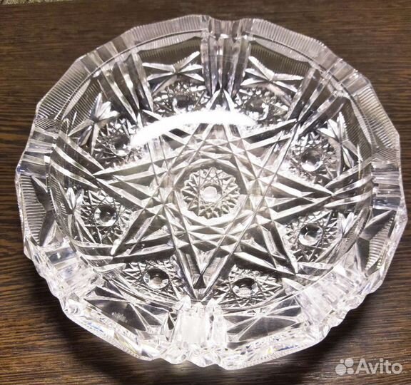 Хрустальная ваза-пепельница СССР