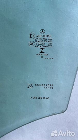 Стекло передней двери mercedes glc coupe 2020 года