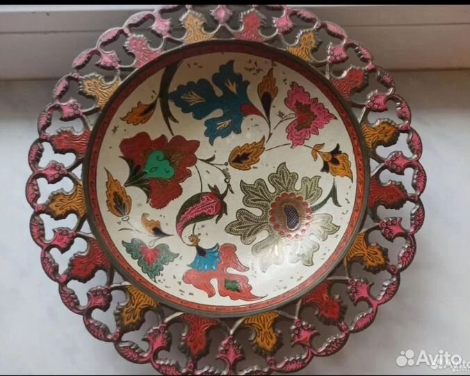 Тарелка конфетница Индия латунь