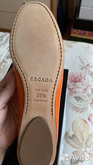 Мокасины женские Escada 36,5 р кожа