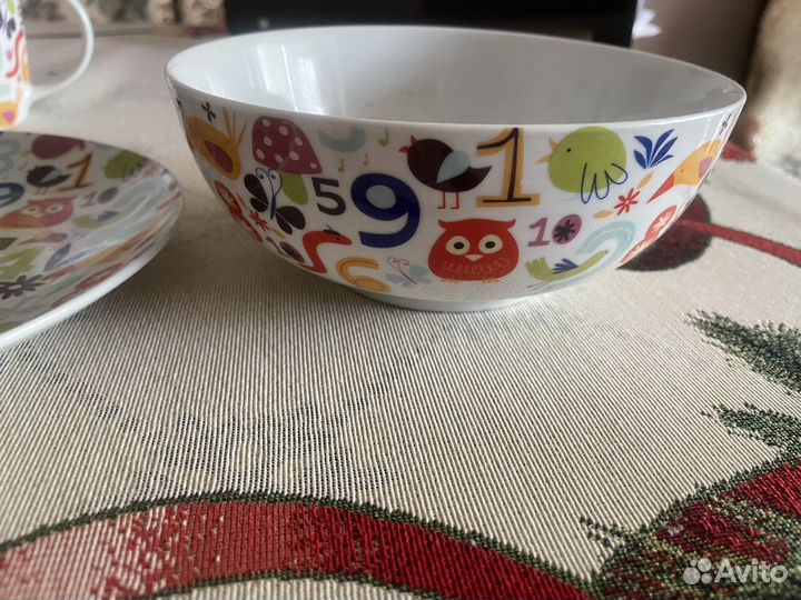 Набор детской посуды фарфор