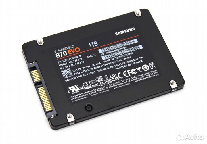 Твердотельный накопитель 1TB SSD Samsung 870 EVO