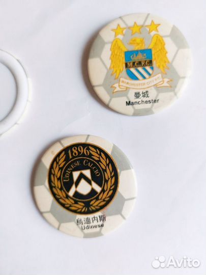 Футбольные значки. Ман сити, Удинезе, Ла лига