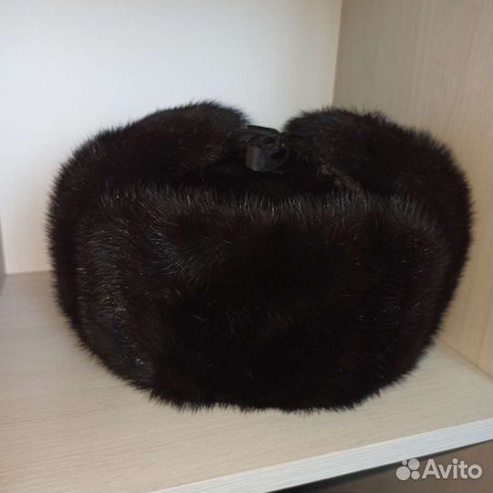 Норковая шапка мужская ушанка