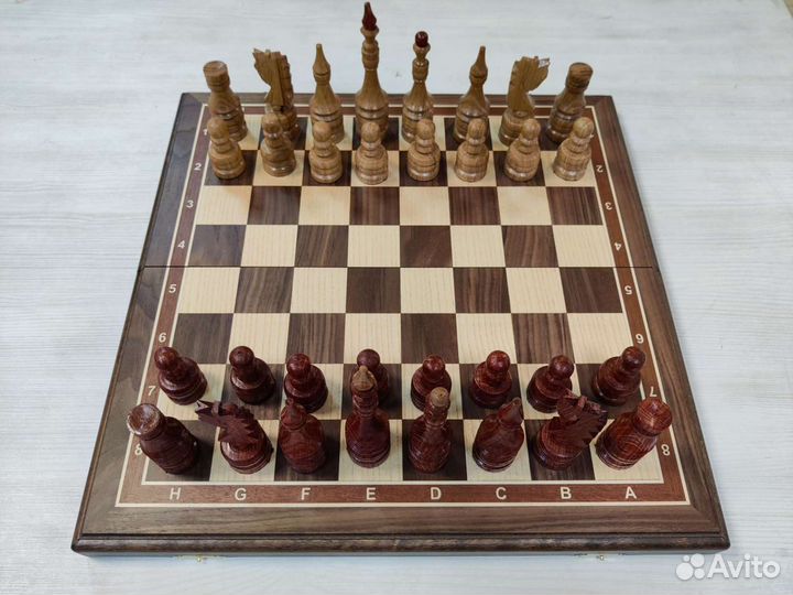 Шахматы орех и дуб большие