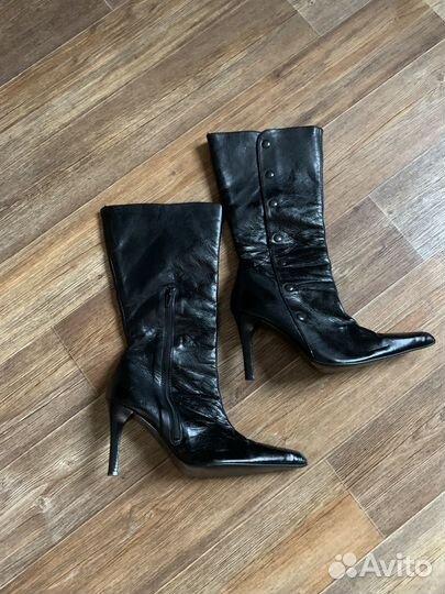 Сапоги с острым носом 37 винтаж