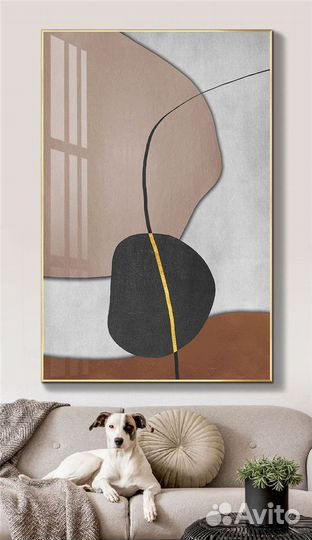 Интерьерная картина большая с золотом