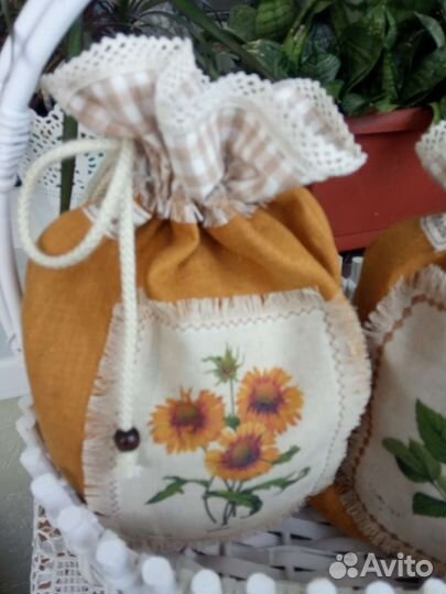 Мешочки льняные для хранения