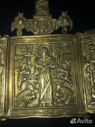 Икона старинная складень