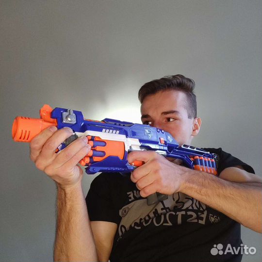 Комплект Бластер Nerf Полуавт. дробовик на 10 пат