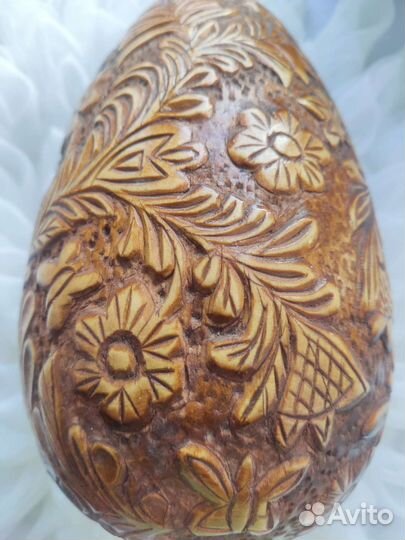 Яйцо сувенир ручная работа дерево