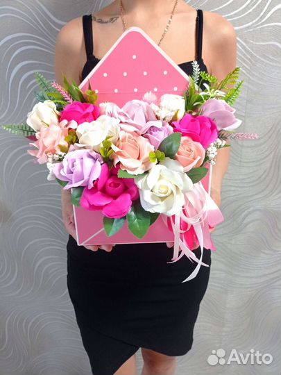 Букет из мыльных цветов