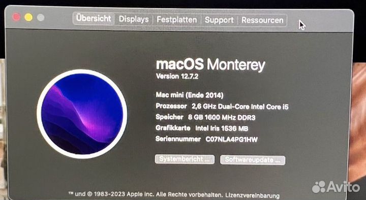 Маc mini late 2014 i5 2,6 8GB RAM 256GB SSD