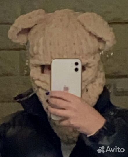 Вязаная балаклава женская