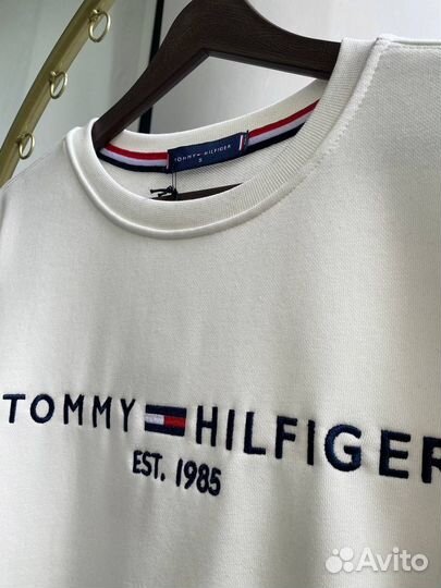 Tommy hilfiger свитшот мужской белый Турция