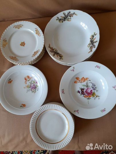 Тарелки из столовых сервизов Чехословакия,ГДР,ссср