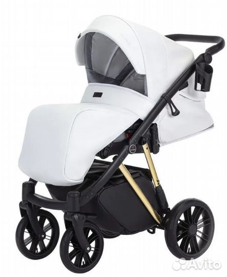 Коляска 3 в 1 Delorean Premium экокожа