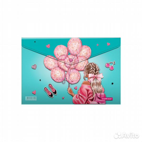 Конверт пластиковый на кнопке А4 Erich Krause