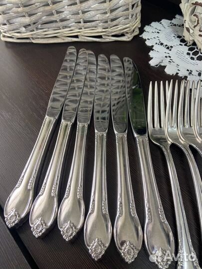 Роскошные столовые приборы. Англия. Серебрение