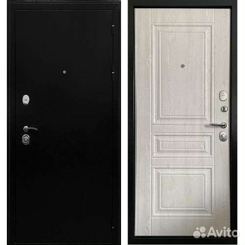 Дверь Ратибор Троя 3к тёмное серебро сосна белая