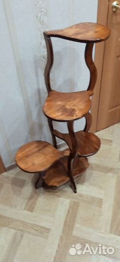 Подставка для цветов напольная деревянная