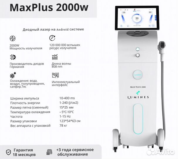 Аппарат для эпиляции Люминес. Макс Плюс 2000W