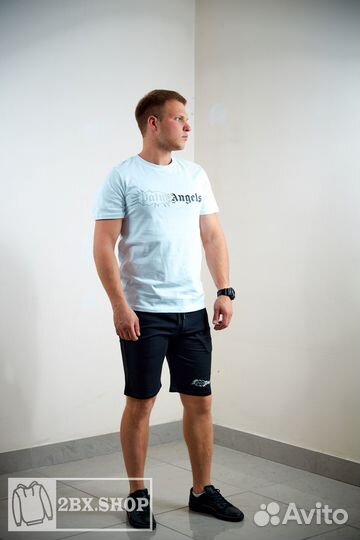 Костюм шорты и футболка Palm Angels мужской
