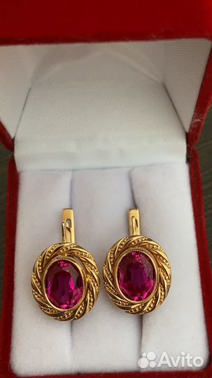 Золотые серьги СССР 583 585 пробы