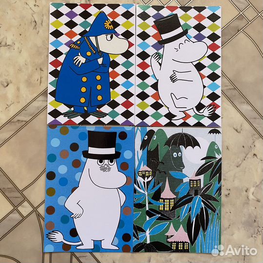 Набор открыток Муми-тролли 19 штук