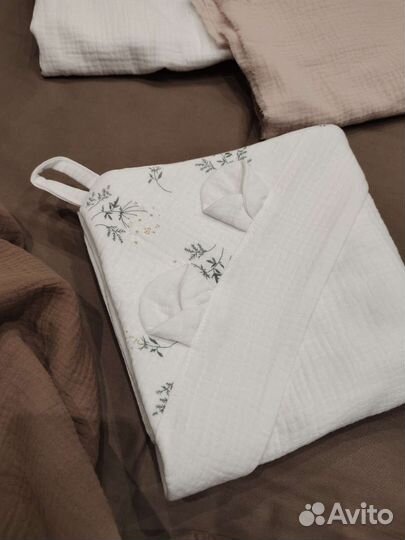 Муслиновое полотенце ручная работа