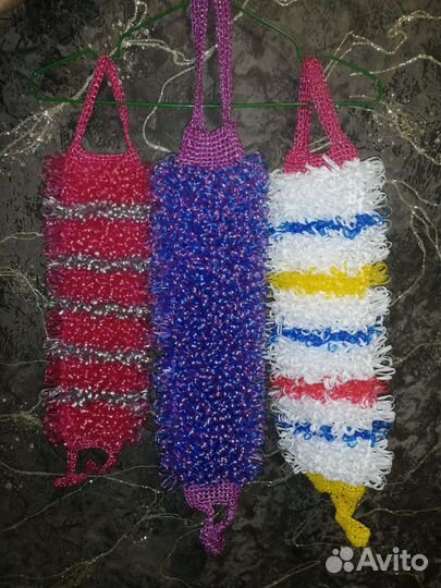 Мочала ручной работы в наличии и на заказ