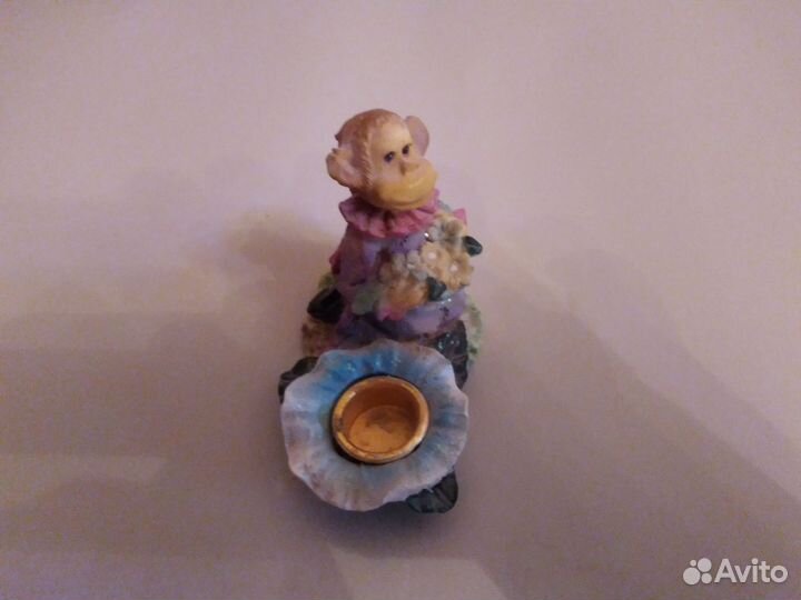Подсвечник обезьянка полистоун
