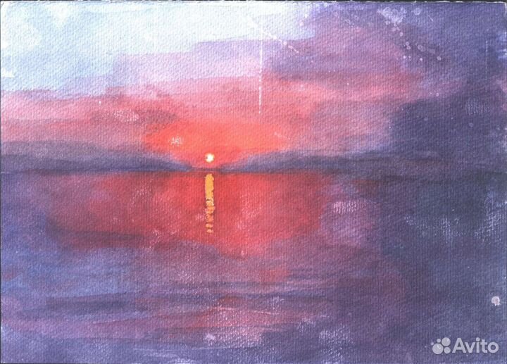 Картина акварелью А4