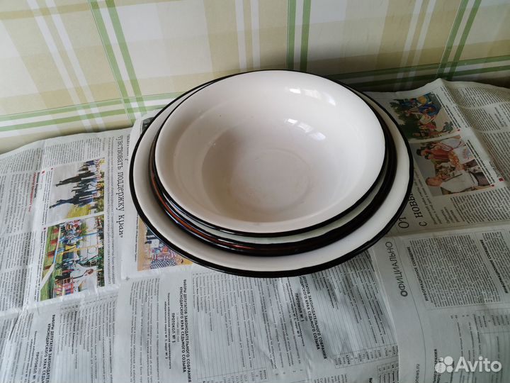 Новая миска эмалированная СССР