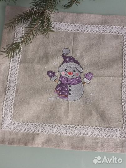 Салфетки льняные с вышивкой