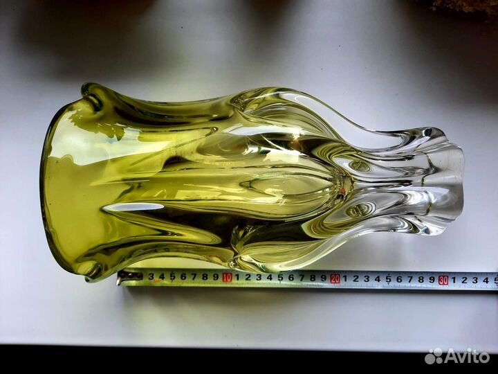 Ваза цветное стекло Богемия Господка