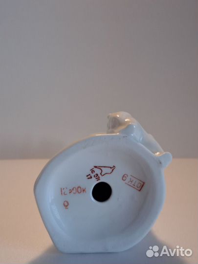 Фарфоровая статуэтка СССР Дама с собачкой