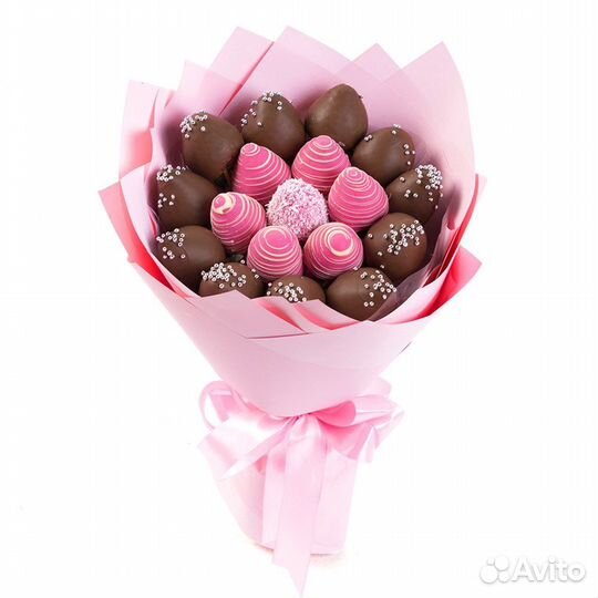 Клубника в шоколаде букеты