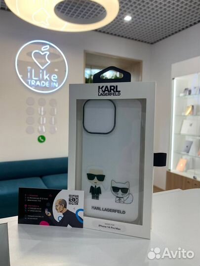 Чехол на 14 ProMax Lagerfeld Karl & Choupette Hard