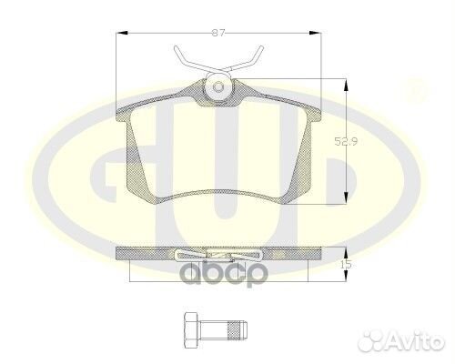Колодки тормозные дисковые зад GBP026310 G.U.D
