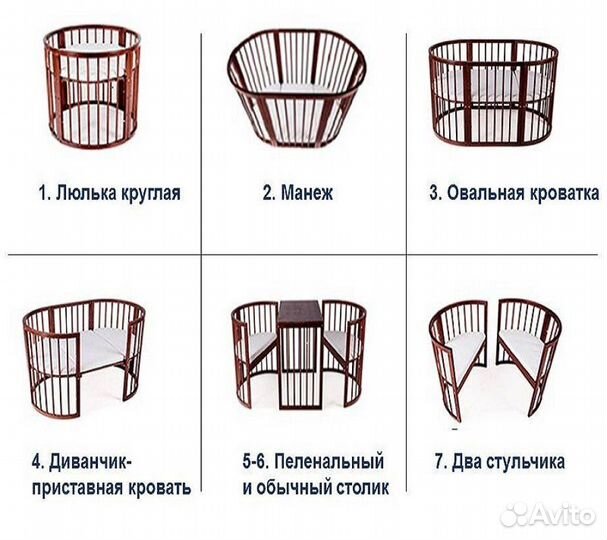 Детская кроватка круглая