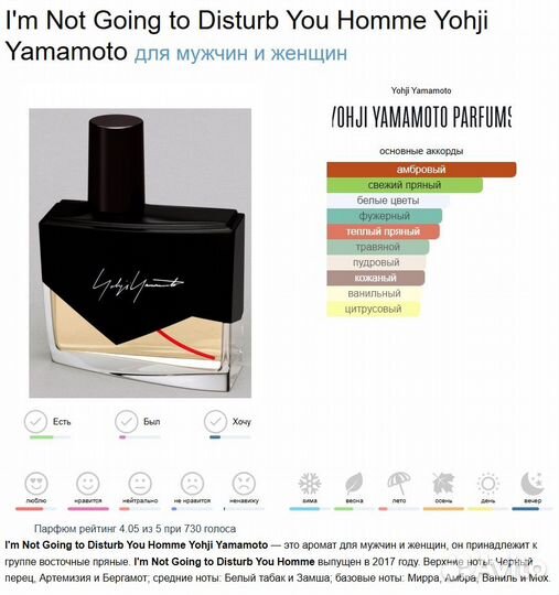 Yohji Yamamoto I'm Not Going To Disturb You распив