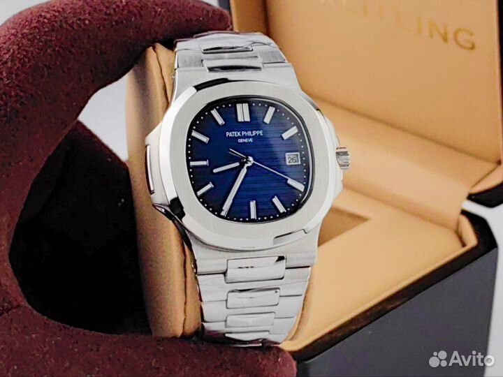 Часы мужские Patek Philippe Nautilus lux blue