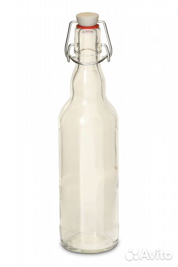 Бутылка с бугельной пробкой, 0,5 л прозрачная