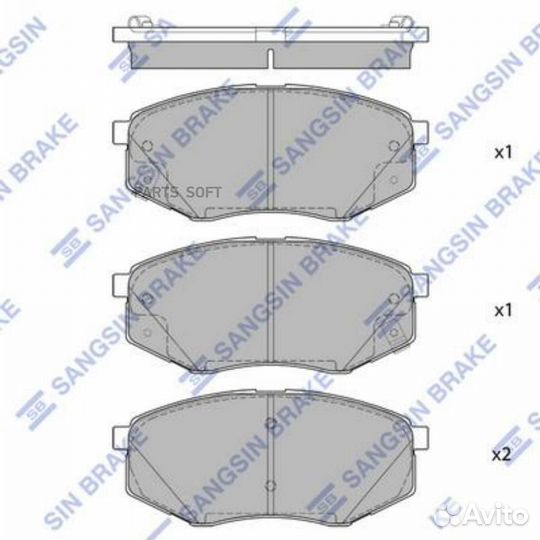 Sangsin brake SP1681 Колодки тормозные дисковые
