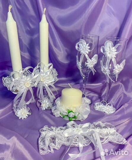 Свадебный набор, подвязка на ногу